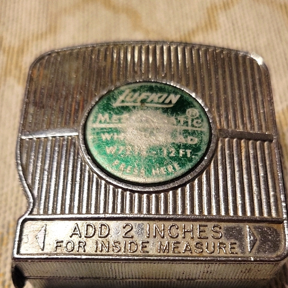 Vintage That Lufkin Silver Tape Measure with Green Label